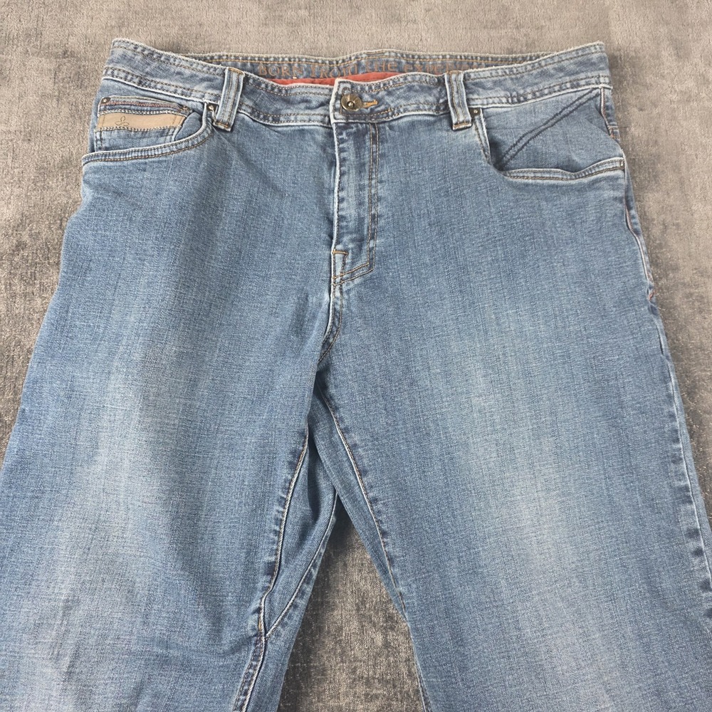 Prana‎ Jeans Straight Leg Men's 35x32 Blue Denim Medium Wash Organic Cotton Prep - Picture 12 of 15